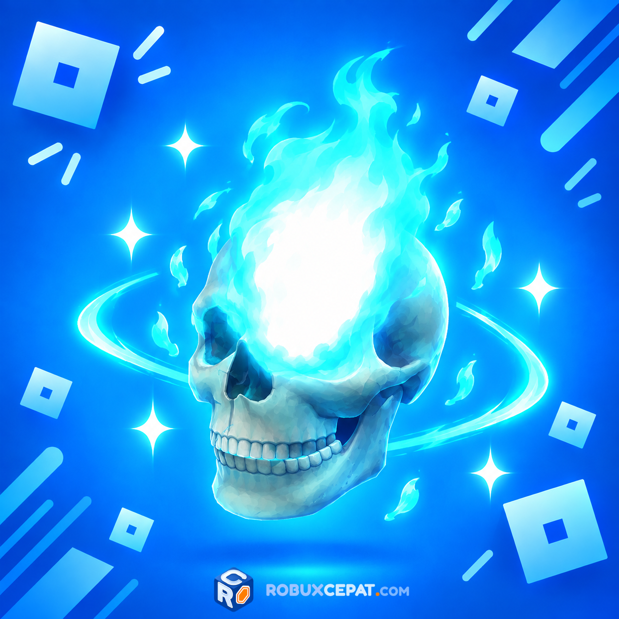 Blue Inferno Skull